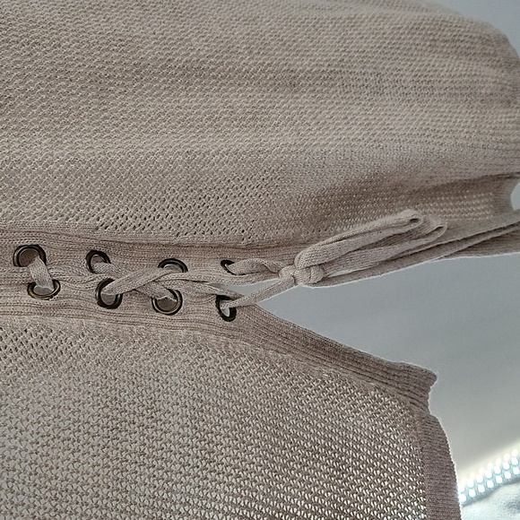 Lane Bryant Tan Knit Long Vest - Picture 7 of 16